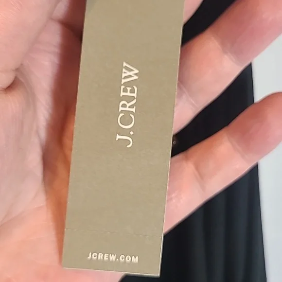 J. Crew Pleated Ballet Maxi Dress Stretch Cotton Long Sleeve Black Medium NWT - Picture 9 of 9